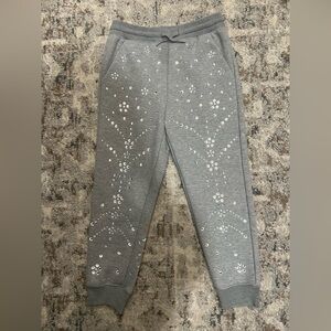 Cynthia Rowley Gray Embellished Joggers; size small